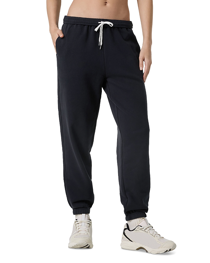 Vuori Performance Slubbed Jersey Cropped Sweatpants In Black