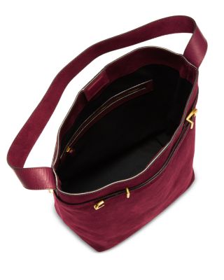 The Belted Suede Satchel Bag