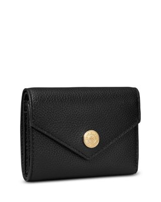 T Monogram Pebbled Leather Envelope Wallet