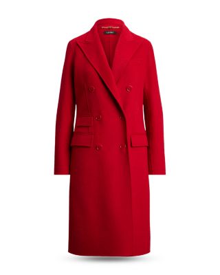 Double Breasted Wool Blend Coat