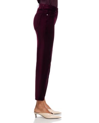 Le Sleek Straight High Rise Jeans in Full Glass Velvet