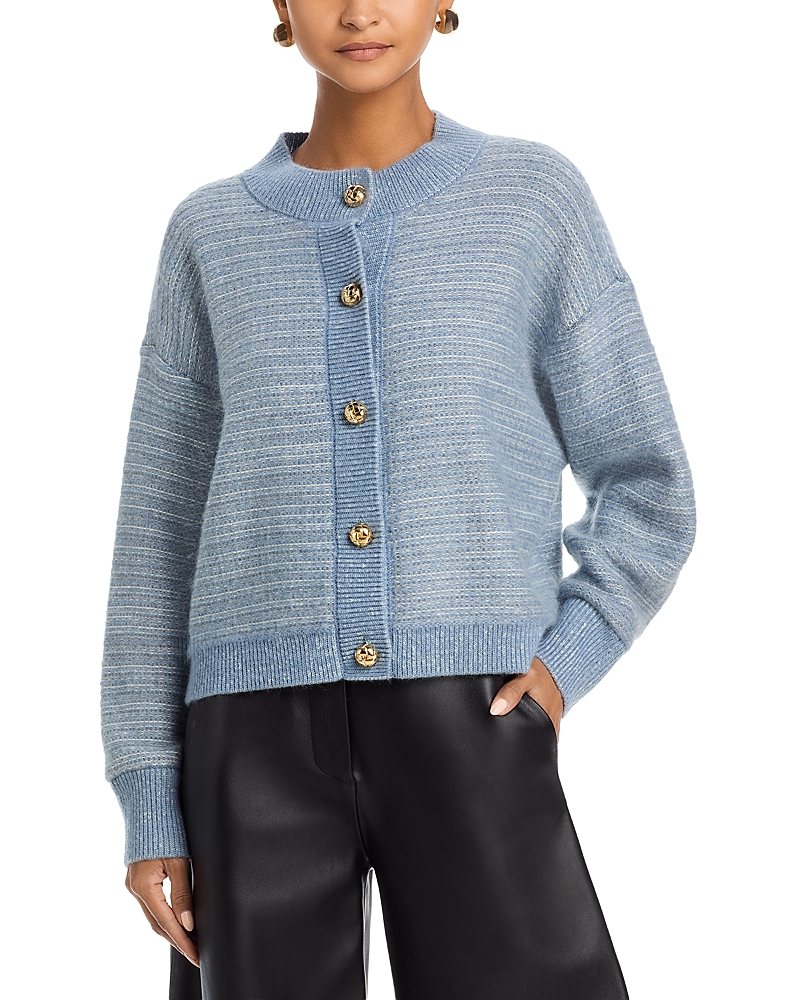 Frame The Jacquard Femme Cardigan In Blue