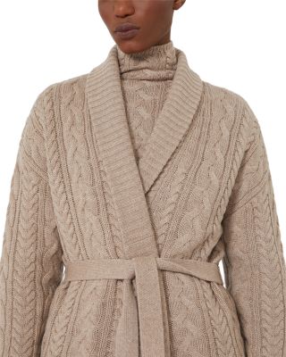 Quebec Beige Wool Cashmere Cardigan