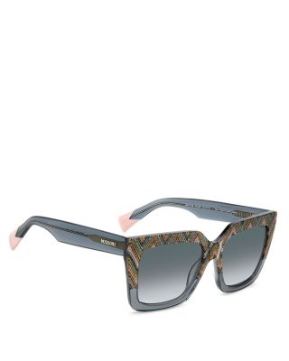 Gradient Rectangular Sunglasses, 55mm