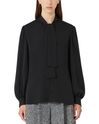 Melania Black Silk Shirt