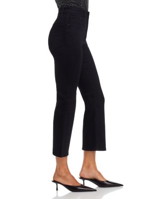 The Reboot Crop High Rise Ankle Jeans in Black