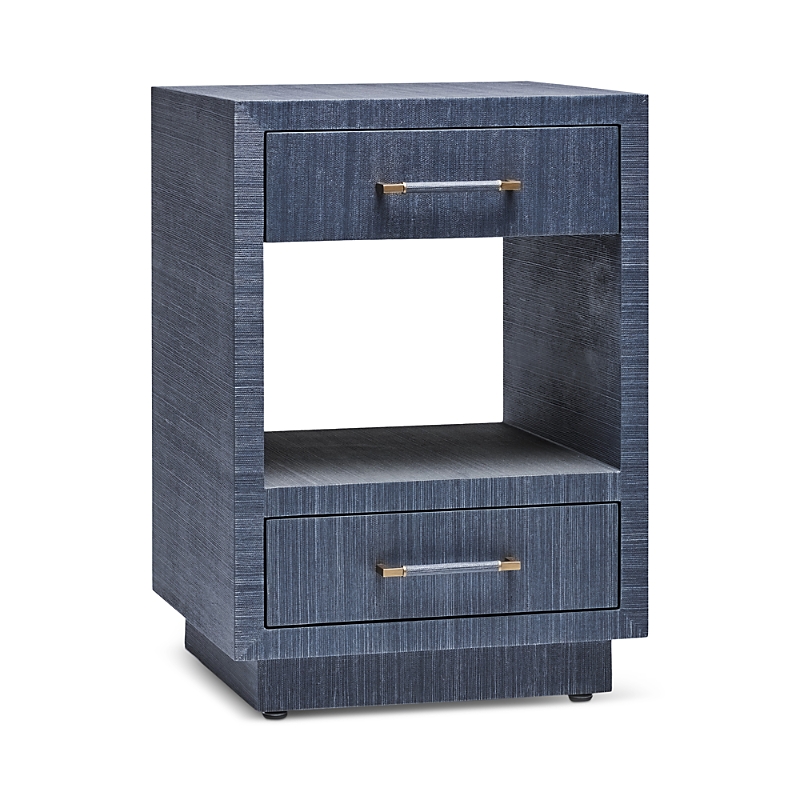 Interlude Home Taylor Small Bedside Chest In Blue