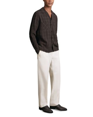 Simon Printed Button Front Camp Shirt