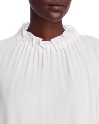 Gathered Neck Silk Top