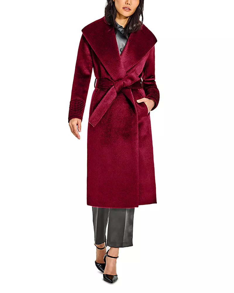 Sentaler Suri Shawl Collar Long Wrap Coat