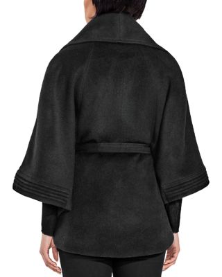 Belted Shawl Collar Cape Coat