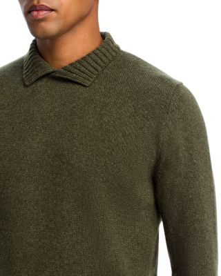 Split Mock Neck Cashmere Sweater