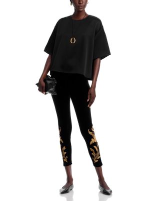 Cropped Velvet Leggings