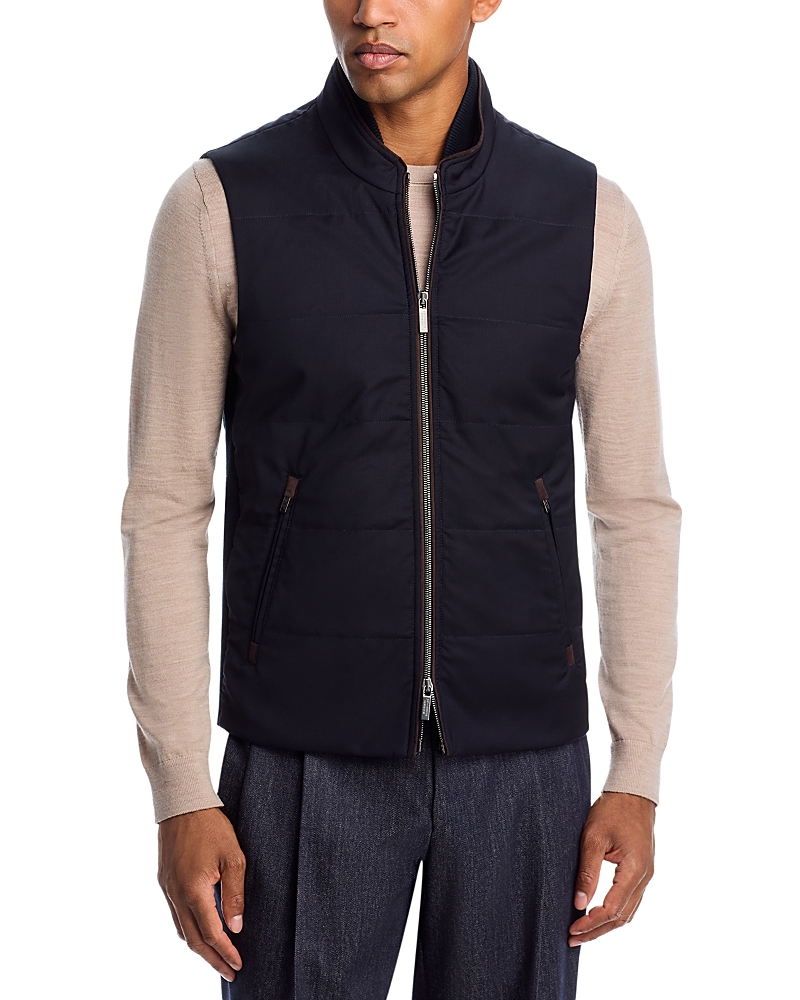 Maurizio Baldassari Wool Channel Quilt Travel Vest