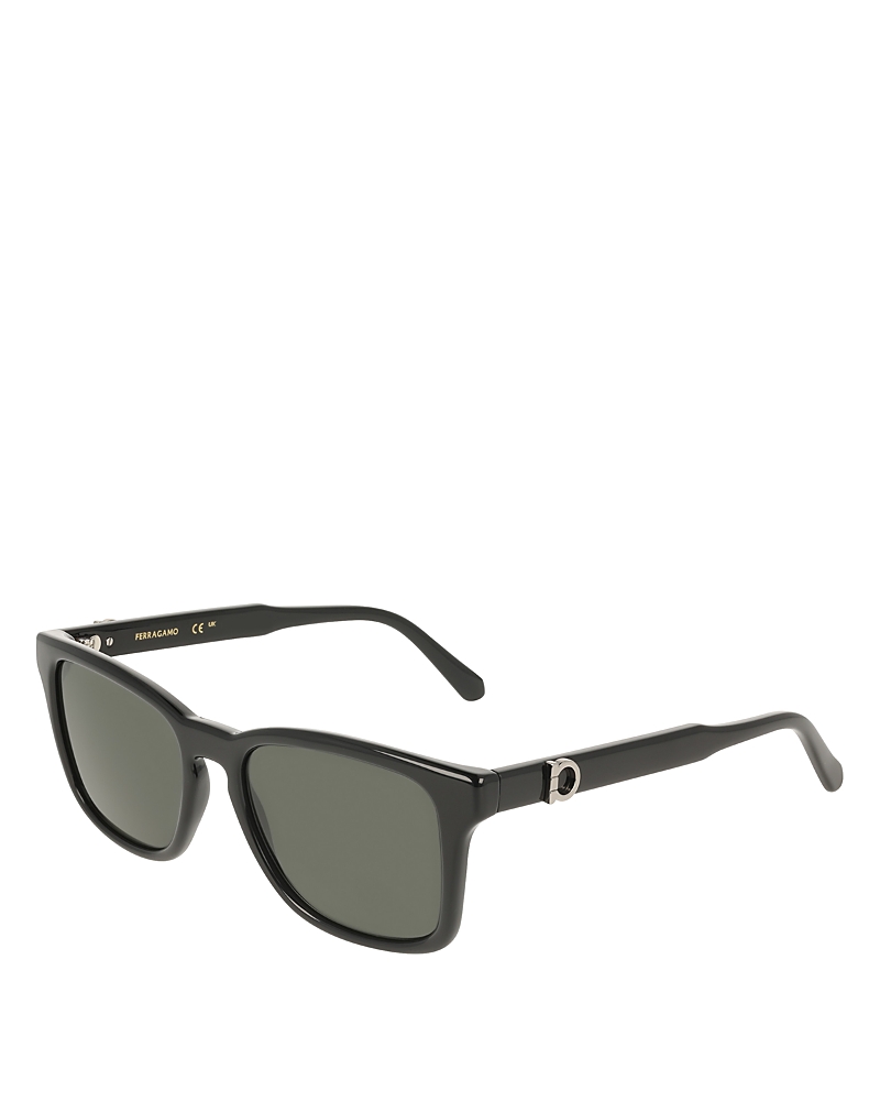 Ferragamo Solid Rectangular Sunglasses, 55mm