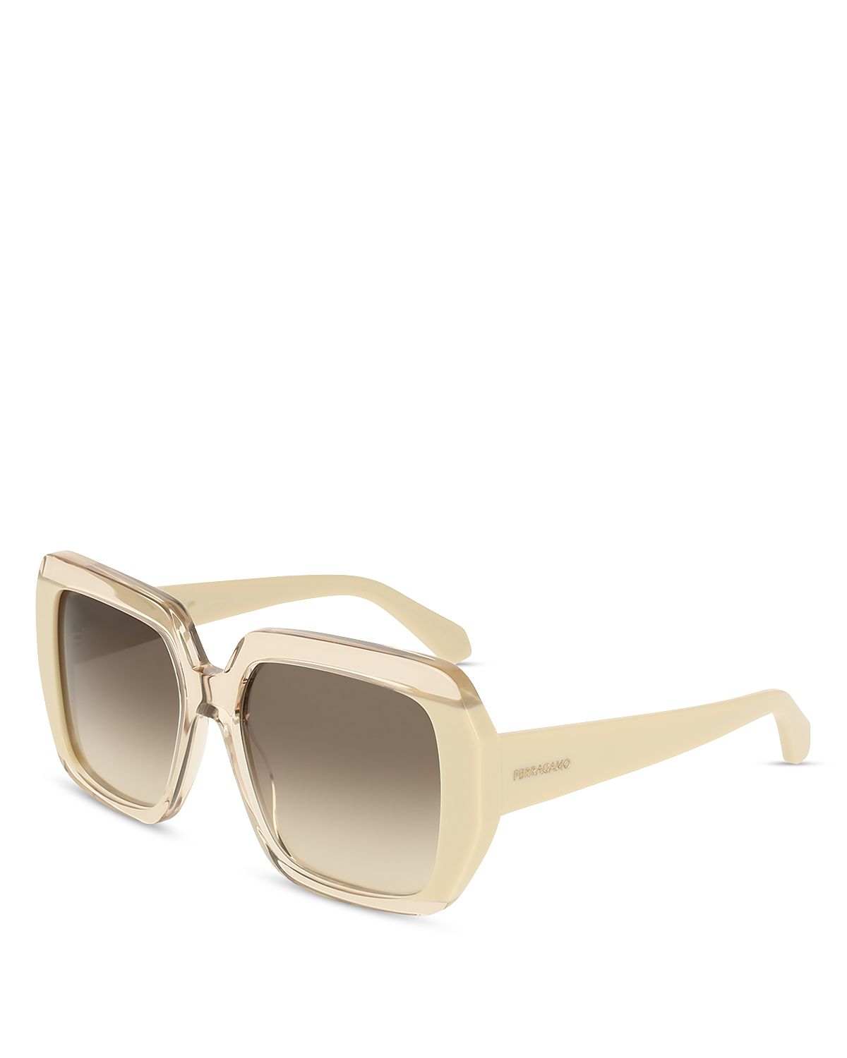 Ferragamo Solid Square Sunglasses, 56mm