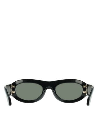 Solid Oval Sunglasses, 54mm