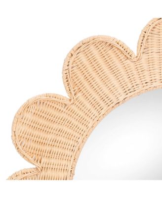 Coralie Rattan Round Mirror