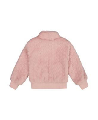 Girls' Faux Fur Jacquard Jacket - Little Kid