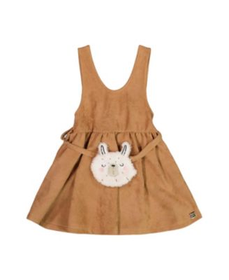 Girls' Stretch Suede Effect Jumper with Llama Bag - Little Kid