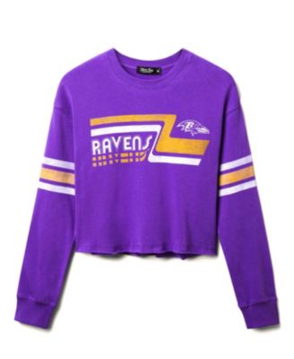  Women's NFL Baltimore Ravens Retro Crop Fleece