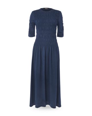 Jersey Shirred Midi Dress