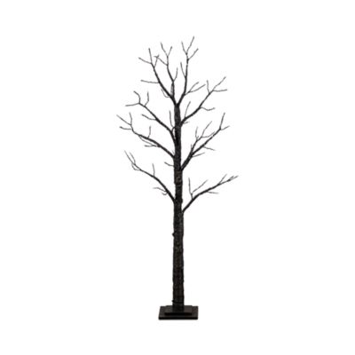 5' Pre-Lit Artificial Halloween Twig Tree with 360 Orange & Purple LED Lights