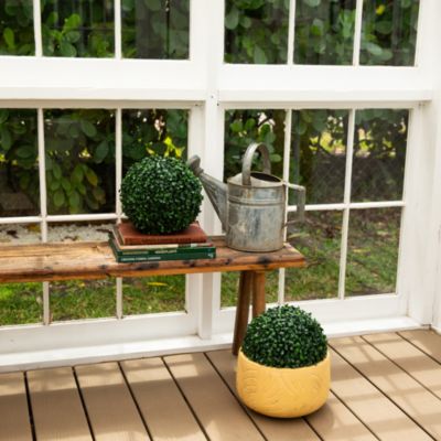 8" UV Resistant Artificial Boxwood Ball, Set of 4