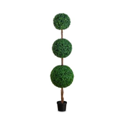 7' UV Resistant Artificial Triple Ball Boxwood Topiary Tree 
