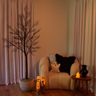7' Pre-Lit Halloween Minimalist Twig Artificial Fall Tree