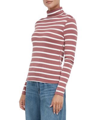Striped Turtleneck Long Sleeve Tee