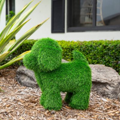 14&amp;quot; UV Resistant Artificial Grass Garden Plush Topiary Dog (Indoor/Outdoor)