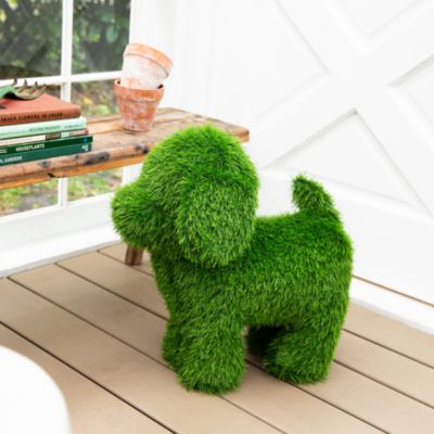 14&amp;quot; UV Resistant Artificial Grass Garden Plush Topiary Dog (Indoor/Outdoor)
