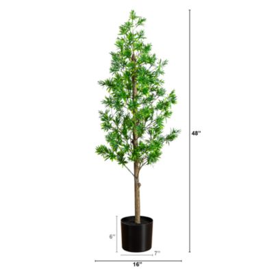 4' UV Artificial Podocarpus Tree (Indoor/Outdoor)