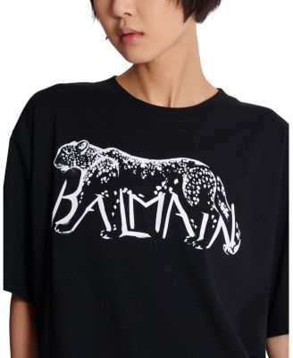  T-Shirt with Leopard Print