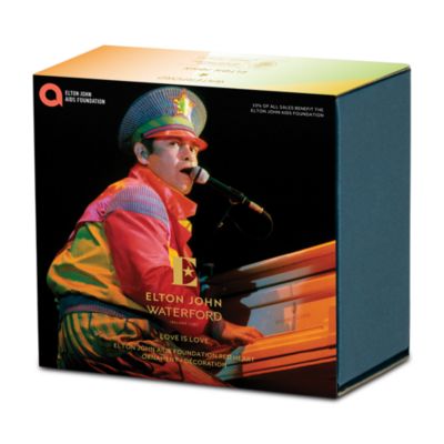 Elton John AIDS Foundation Crystal Red Heart Ornament