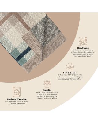 Unisex Charlie Farmhouse Knitted Plaid Blanket