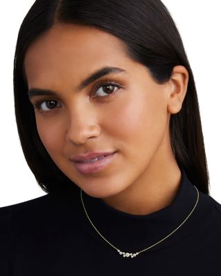 18K Yellow Gold Fizz Diamond Bezel Beaded Collar Necklace, 16-18"