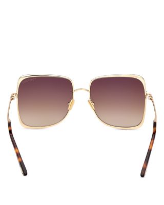 Tara Geometric Sunglasses, 57mm