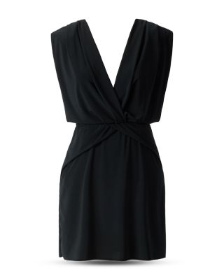 Surplice Plunge Dress Swim Cover-Up