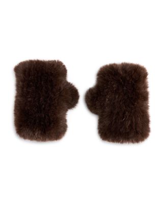 Faux Fur Fingerless Mittens