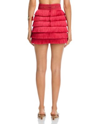 Radiant Fringe Mini Skirt