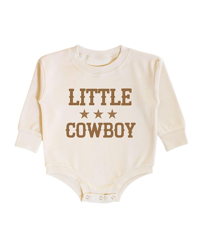 Sweet Wink Boys' Cowboy Long Sleeve Romper - Baby In White