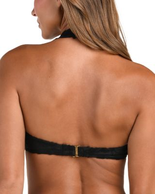 Sally Ornate Terry Bandeau Bra Bikini Top