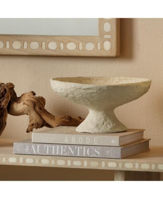  Garden Cotton Mache Pedestal Decorative Bowl