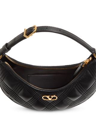 Quiltie 67 VLogo Mini Hobo Shoulder Bag