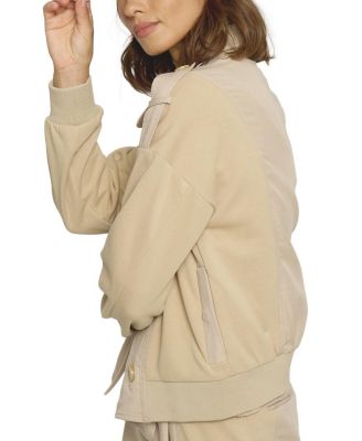 Women's Mixed Media Trench Bomber