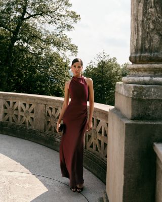 Draped Halter Gown - Exclusive