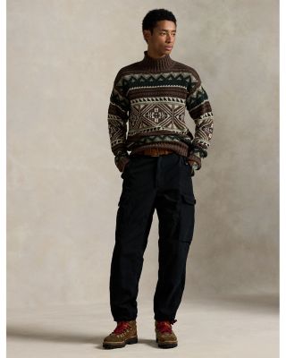 Geometric Cotton Blend Sweater