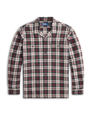 Classic Fit Plaid Oxford Camp Shirt